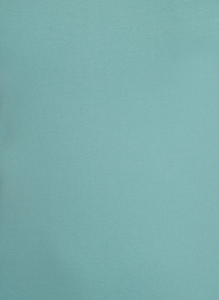 Solid color basic top in cotton, Green, Packshot image number 2
