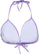 Solid color triangle bikini top, Purple, Packshot image number 1
