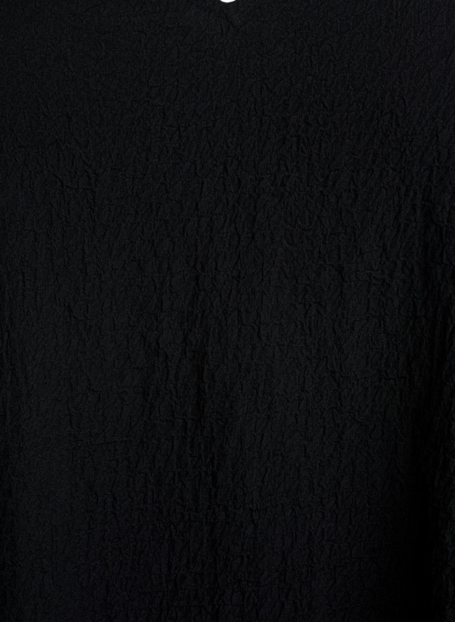 Zizzifashion Short-sleeved dress with a V-neck, Black, Packshot image number 2