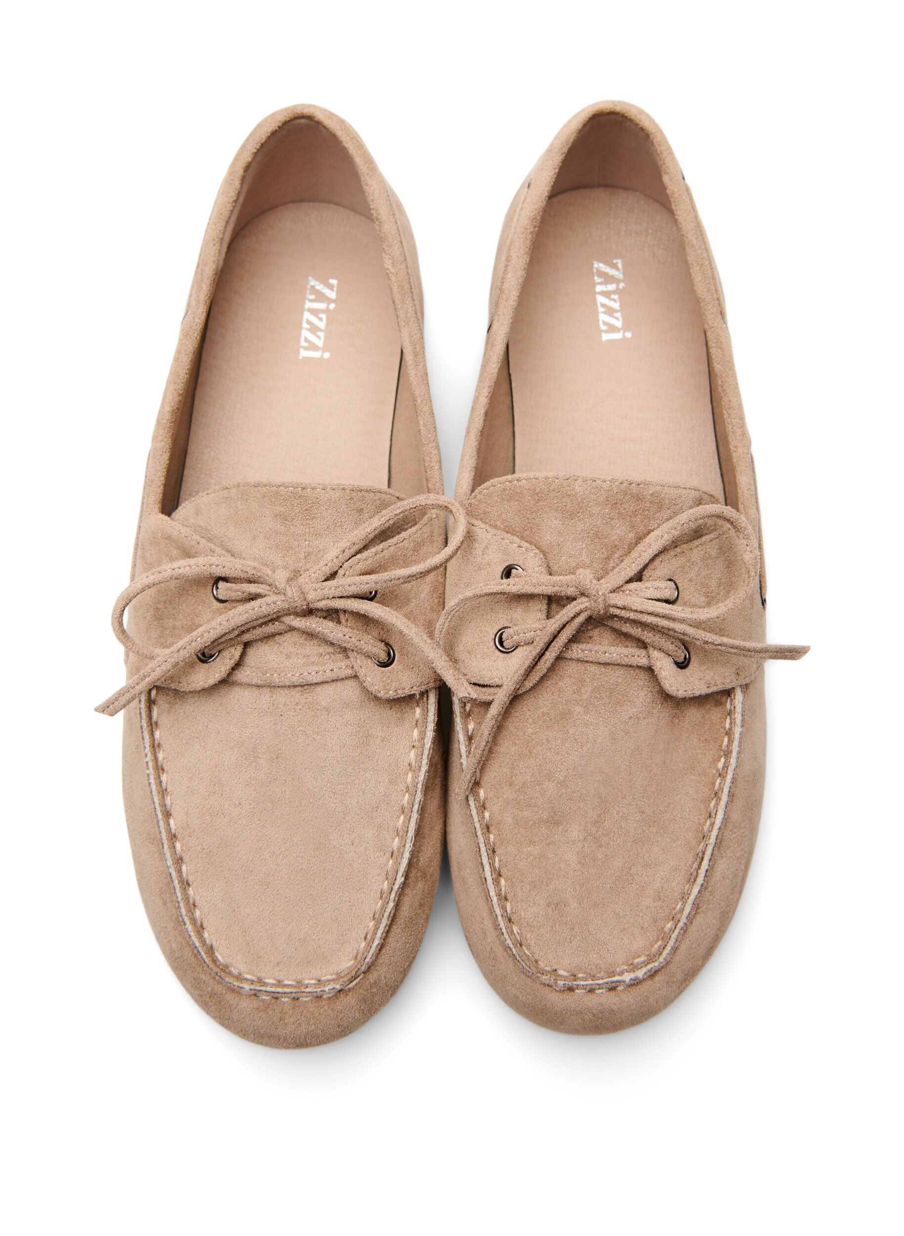 Zizzifashion Faux suede moccasins, Beige, Packshot image number 2