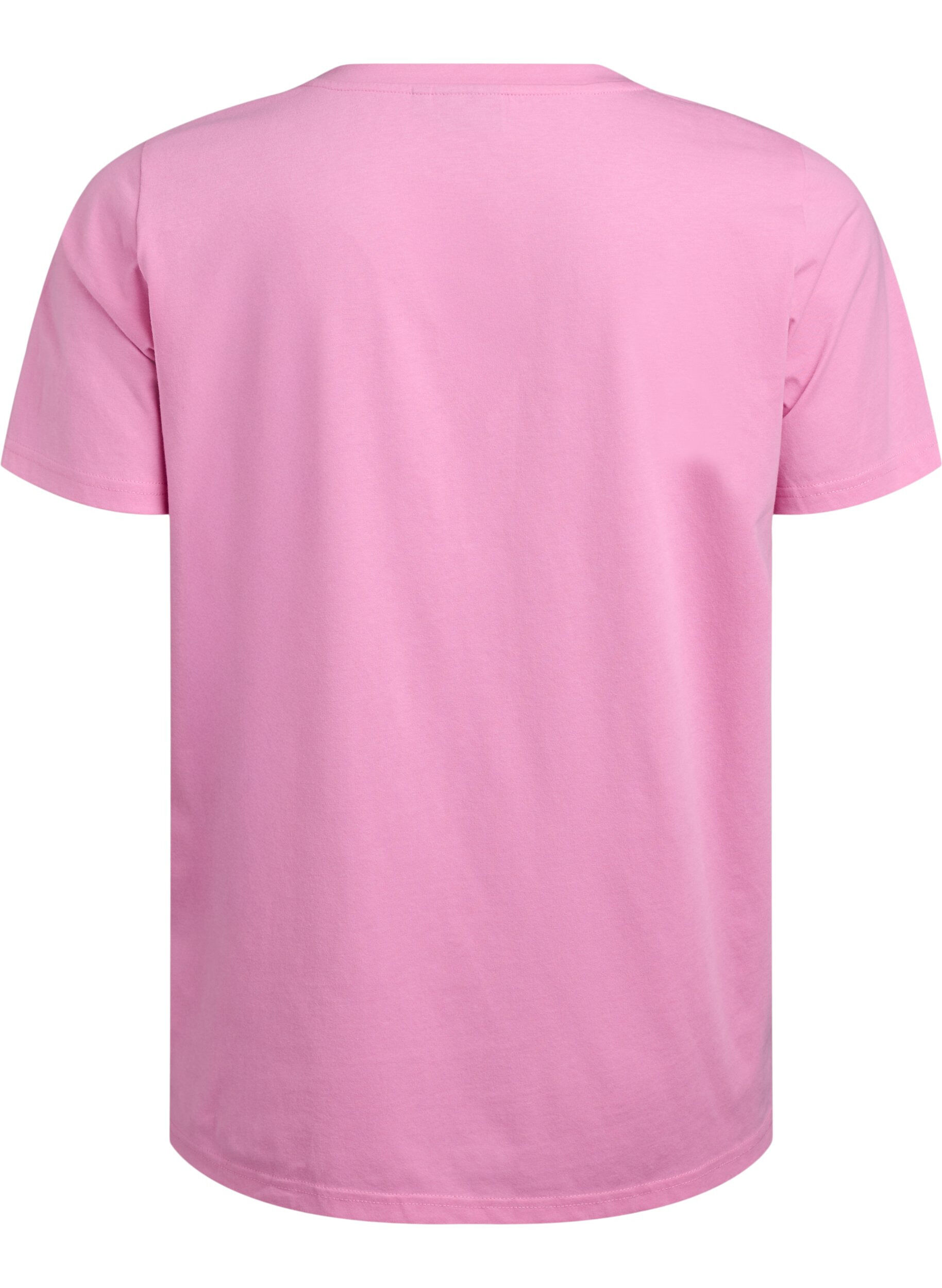 Zizzifashion FLASH - V-neck T-shirt, Pink, Packshot image number 1