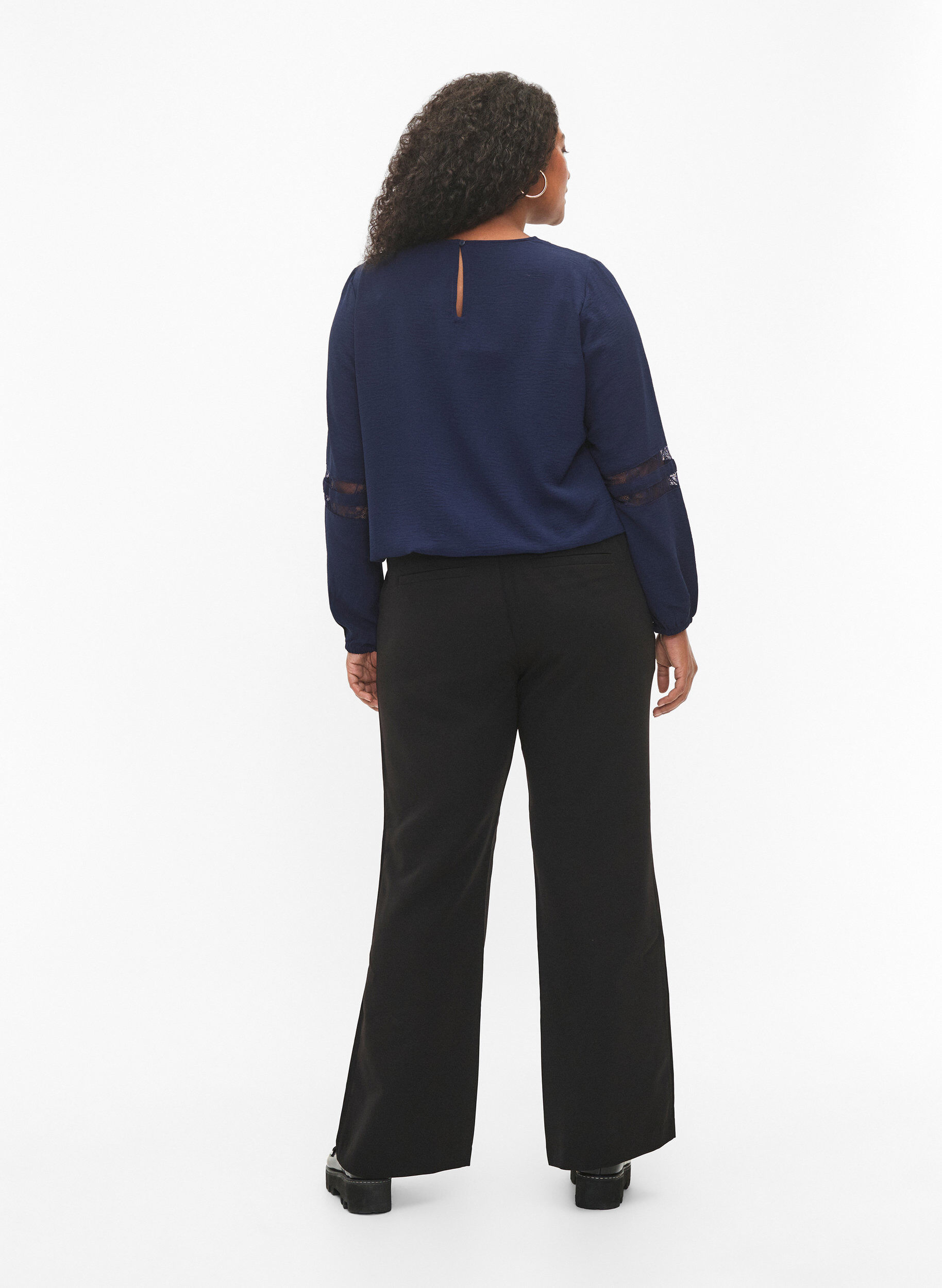 Zizzifashion Bootcut trousers, Black, Model image number 1