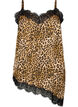 Strappy top with lace and an asymmetrical hem, Brown, Packshot image number 0