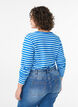 Striped blouse with long sleeves, Light Blue, Model image number 2