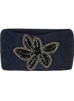 Headband with pearls, Navy, Packshot image number 0