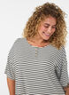 Striped nightgown in viscose jersey, Vanilla, Model image number 3