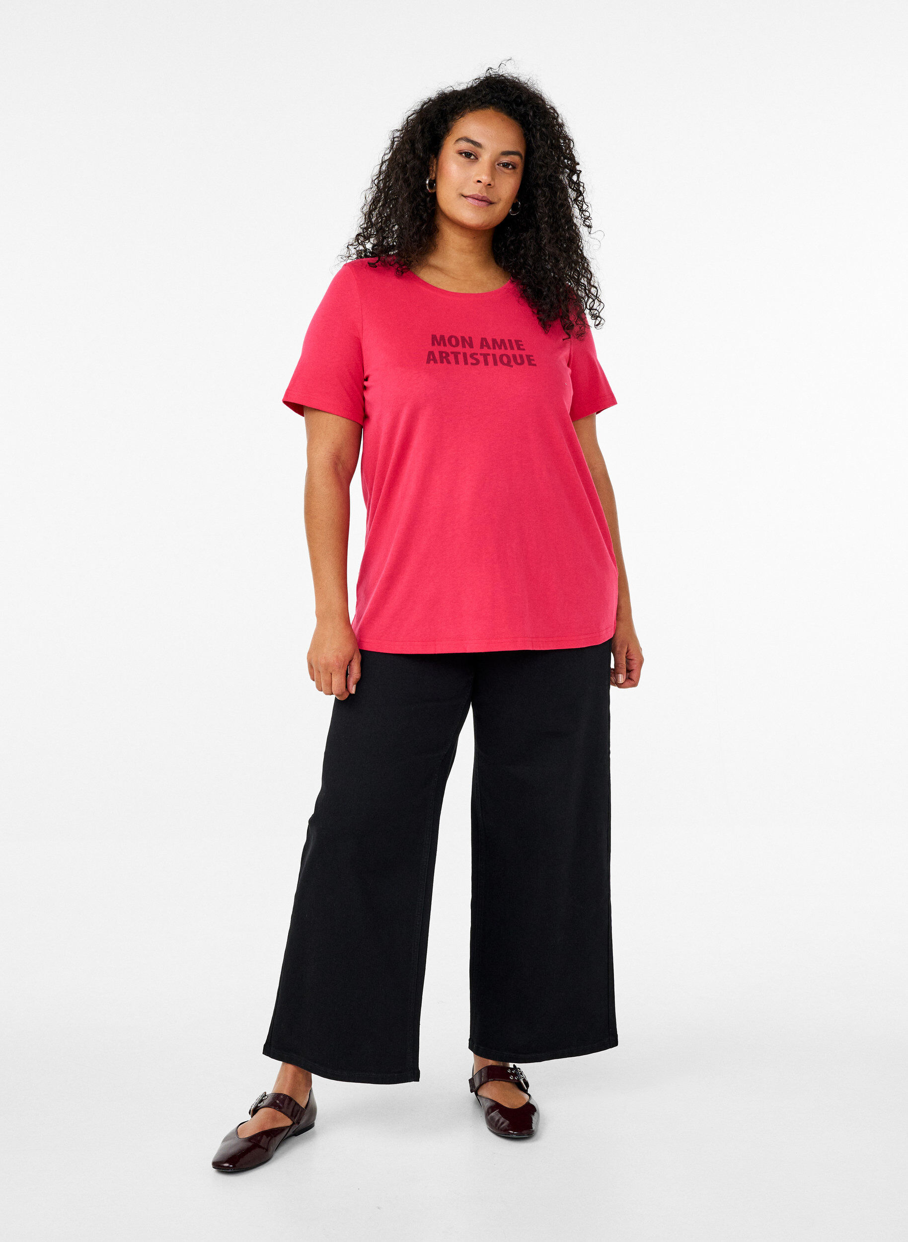 Zizzifashion FLASH - T-shirt with motif, Rose, Model image number 1