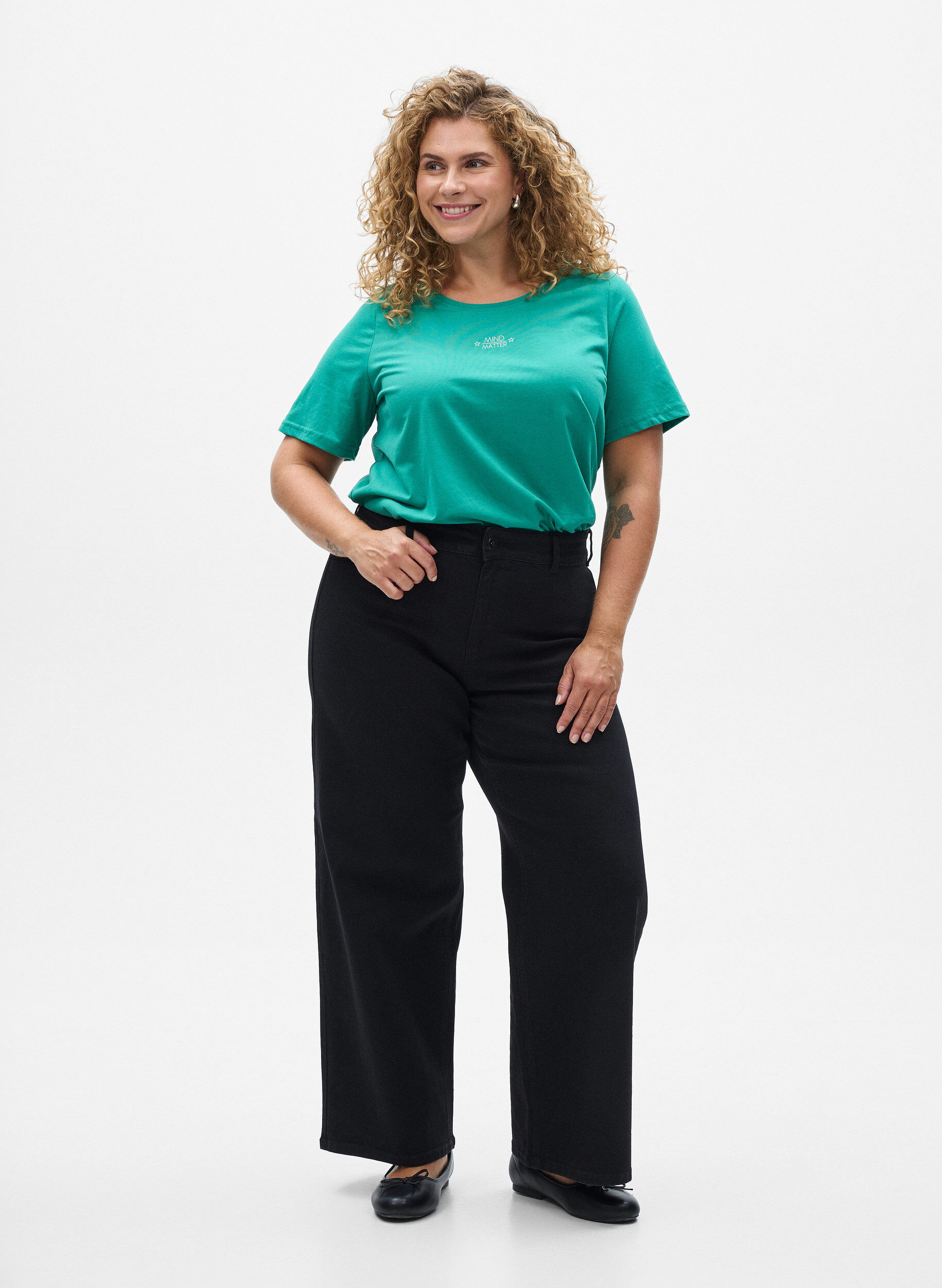 Zizzifashion FLASH - T-shirt with motif, Green, Model image number 1