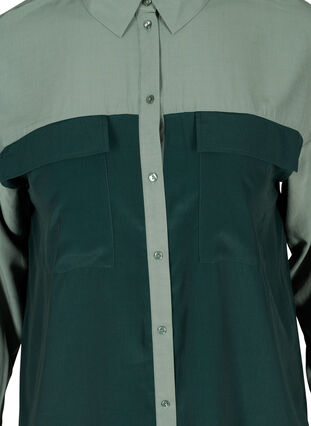 Long-sleeved shirt dress with chest pockets, Scarab/Laurel Wreath, Packshot image number 2