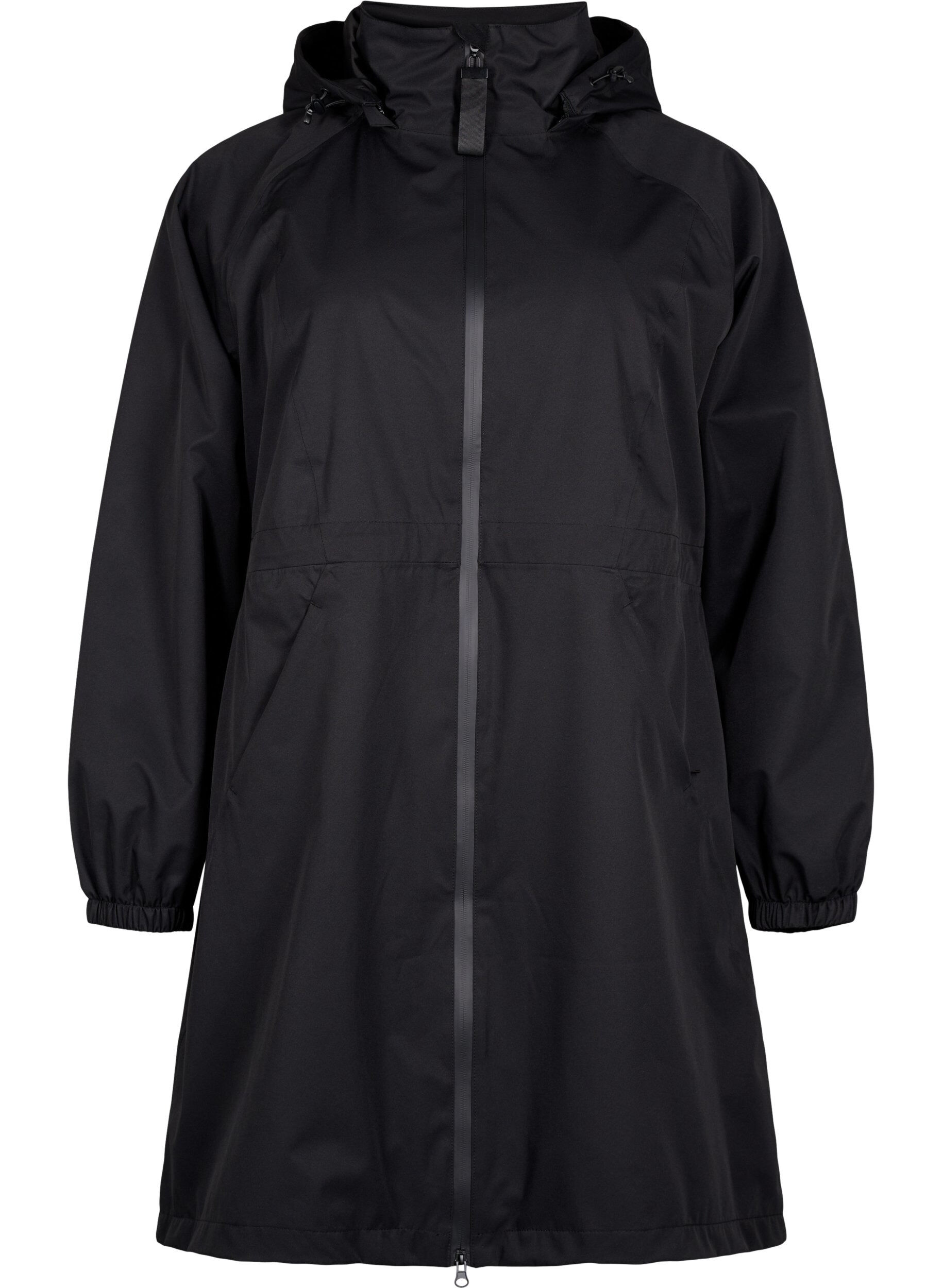 Zizzifashion Functional coat with pockets and hood, Black, Packshot image number 0