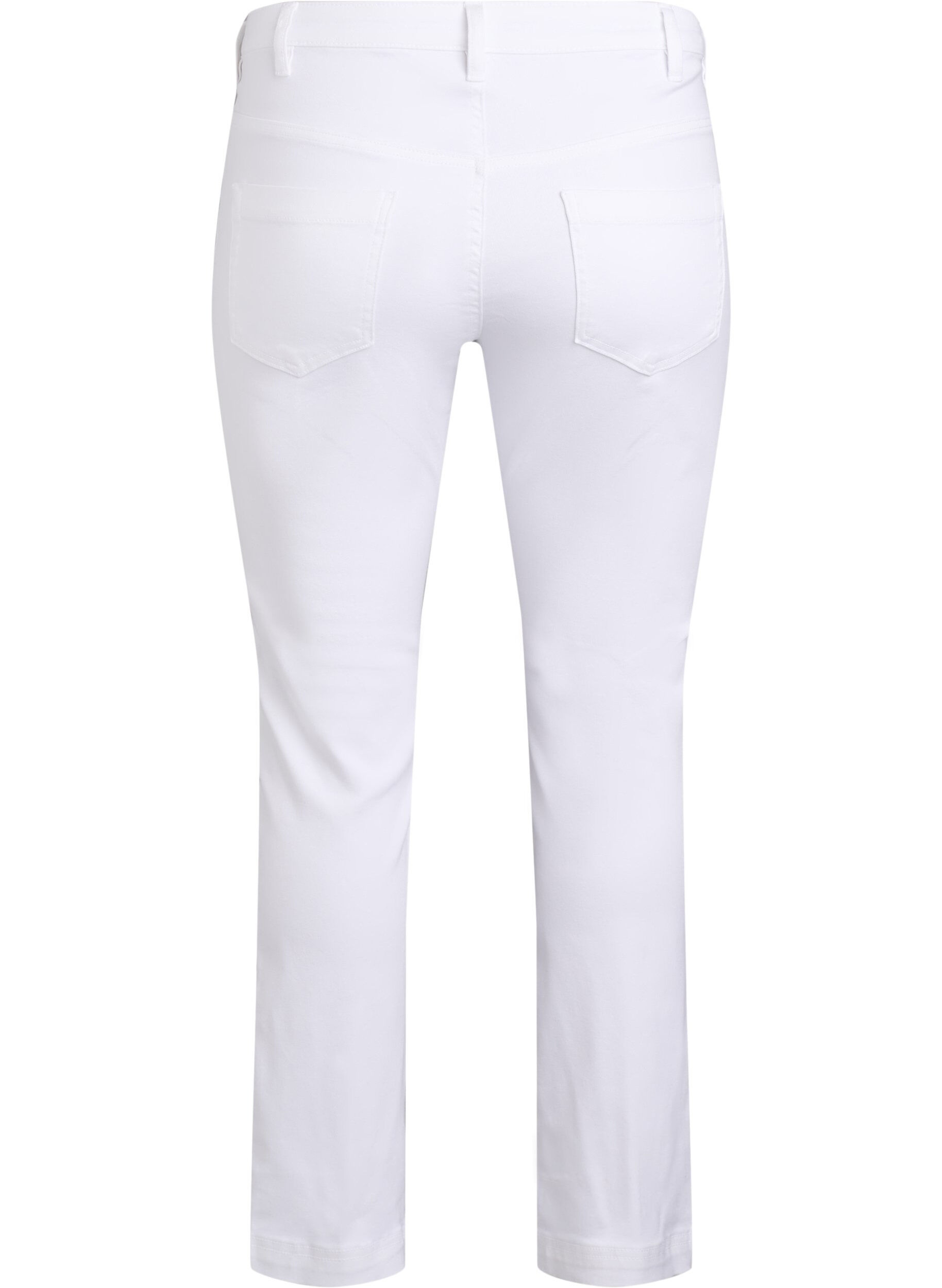 Zizzifashion Slim fit Emily jeans with normal waist, White, Packshot image number 1