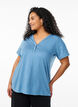 FLASH - T-shirt with button detail, Blue, Model image number 0