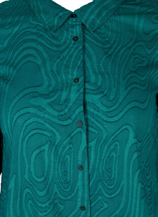 Long patterned shirt in cotton, Pacific, Packshot image number 2