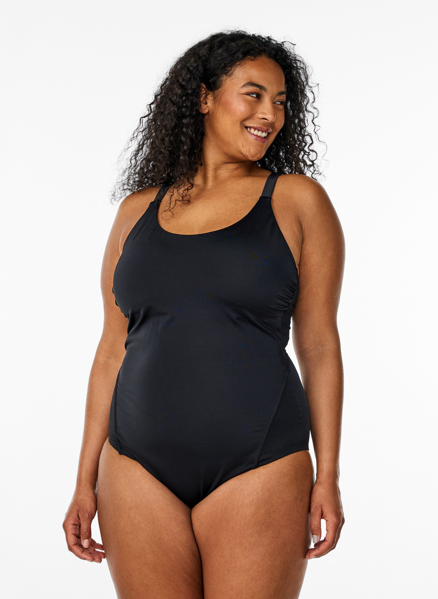 Swimsuit with back detail, Black, Model