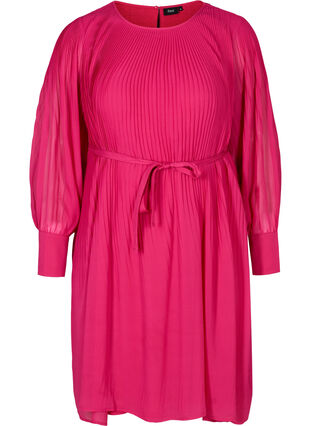 Long-sleeved dress with pleats, Vivacious, Packshot image number 0