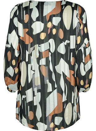 Printed tunic with smock, Graphic AOP, Packshot image number 1