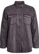 Denim shirt with chest pockets, Grey, Packshot image number 0