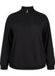 High neck sweatshirt with zip, Black, Packshot image number 0