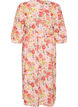 Floral midi dress with broderie anglaise and a tie-belt, Rose, Packshot image number 1
