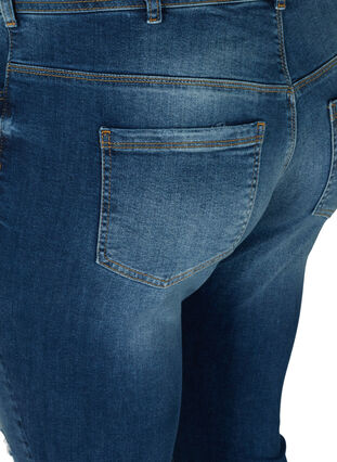 Extra slim Sanna jeans with a regular waist, Dark blue denim, Packshot image number 3