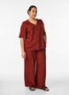 Loose trousers with elasticated waistband and pockets, Red, Model image number 0