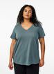 V-neck T-shirt, Green, Model image number 0