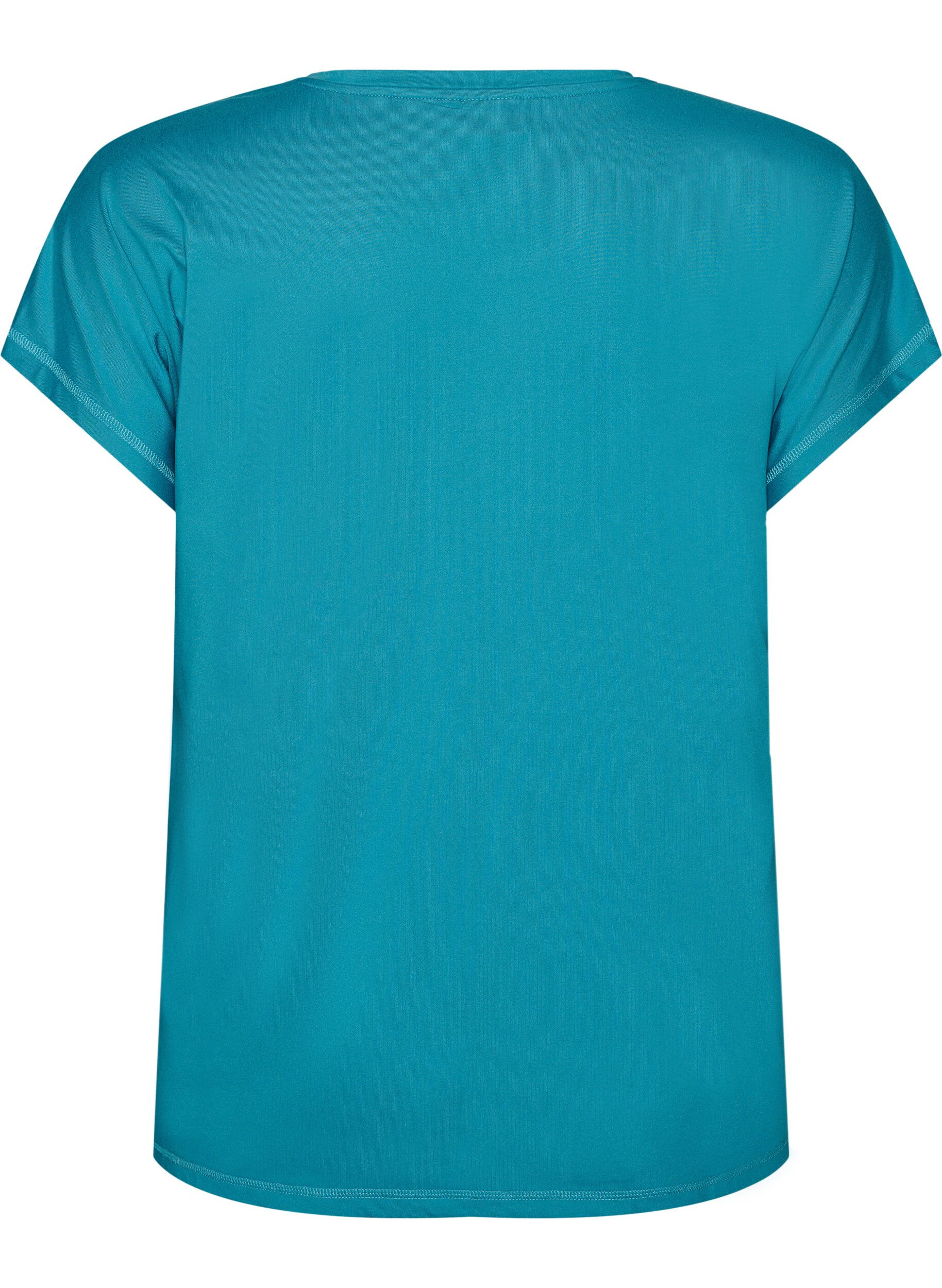 ZizzifashionSolid-coloured training T-shirt, Petrol, Packshot image number 1