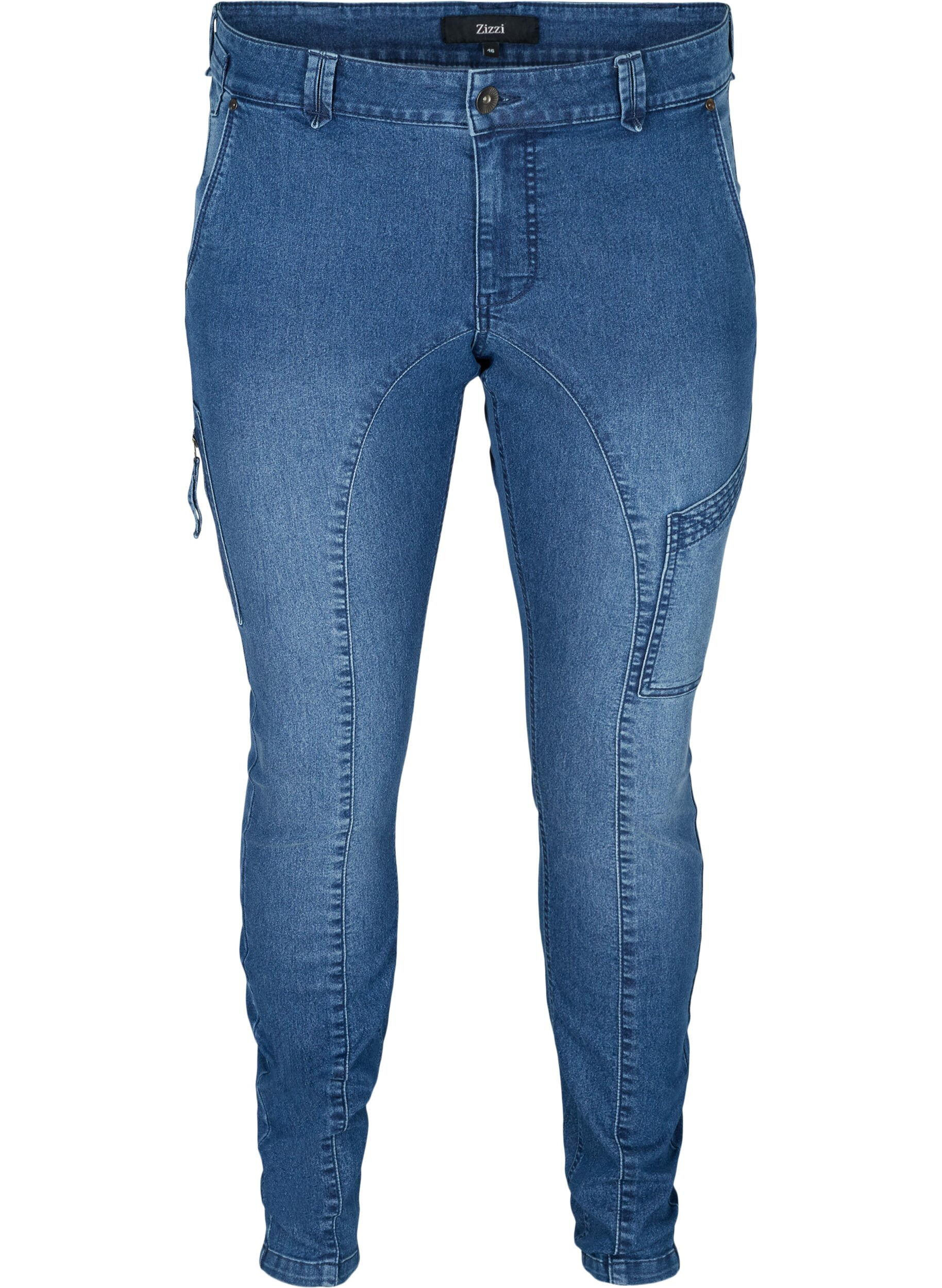 Zizzifashion Sanna jeans, Blue denim, Packshot image number 0
