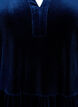 Velour dress with ruffle collar and 3/4 sleeves, Navy Blazer, Packshot image number 2