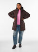 Puffer coat with hood and pockets, Brown, Model image number 1