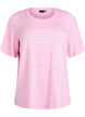 T-shirt with TENCEL&trade; Lyocell and stripes, Pink, Packshot image number 0