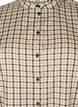 Checked shirt blouse with ruffles, Brown Check, Packshot image number 2