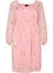 Chiffon party dress with long sleeves, Rose, Packshot image number 0