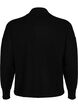 Solid colour knitted blouse, Black, Packshot image number 1