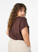 Short-sleeved cotton blend t-shirt, Brown, Model image number 2