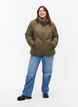 Short puffer Winter jacket with pockets, Bungee Cord , Model image number 2