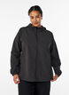 Lightweight jacket with a hood and zipper, Black, Model image number 0