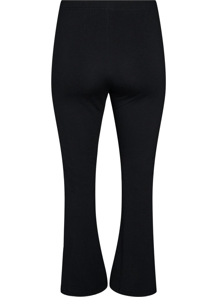 Flared jersey trousers, Black, Packshot image number 1