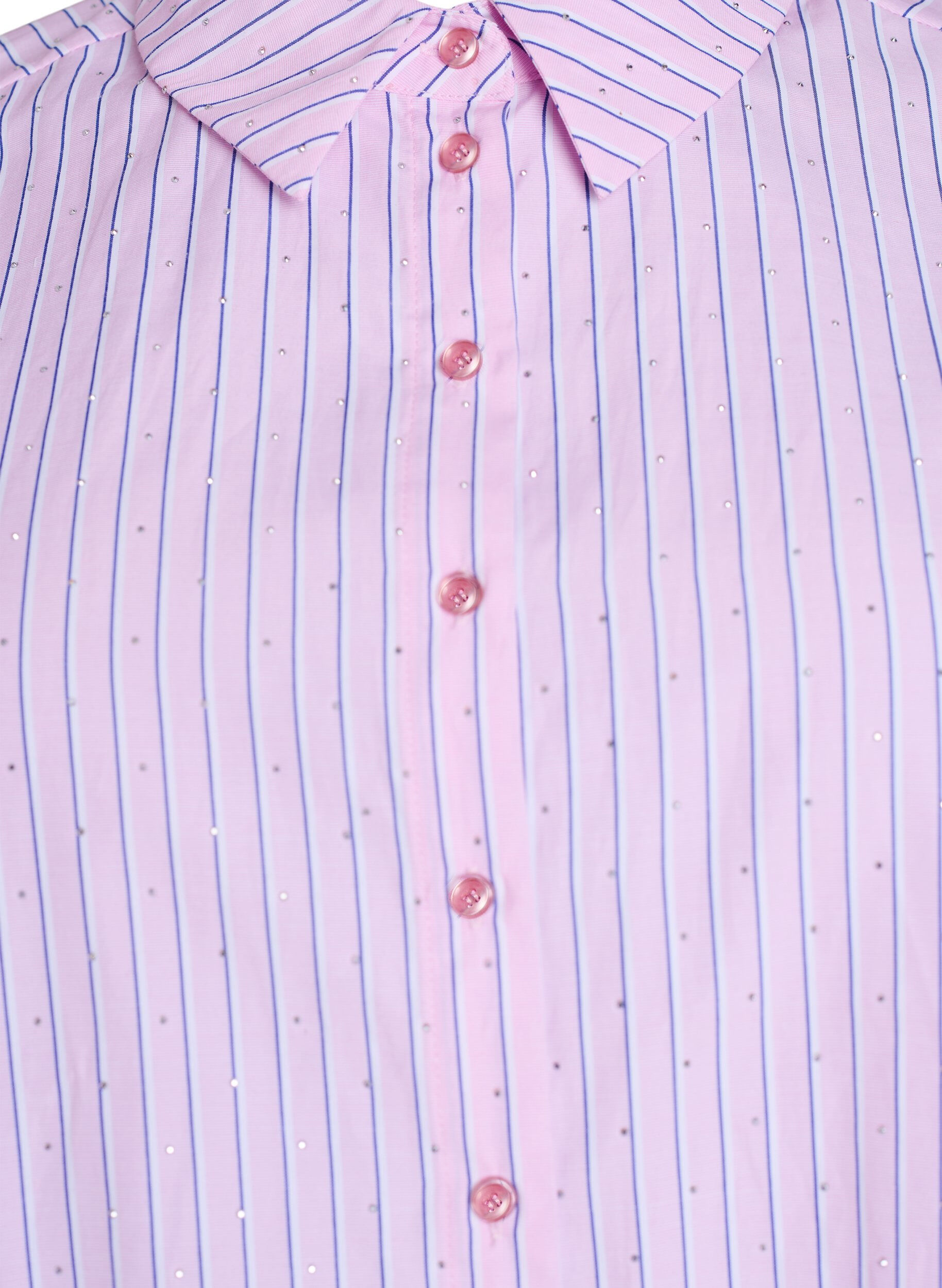 Zizzifashion Striped shirt with studs, Pink, Packshot image number 2