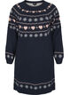 Christmas knitted dress, Navy Blazer Comb, Packshot image number 0