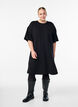 T-shirt dress in jersey with side slits, Black, Model image number 1