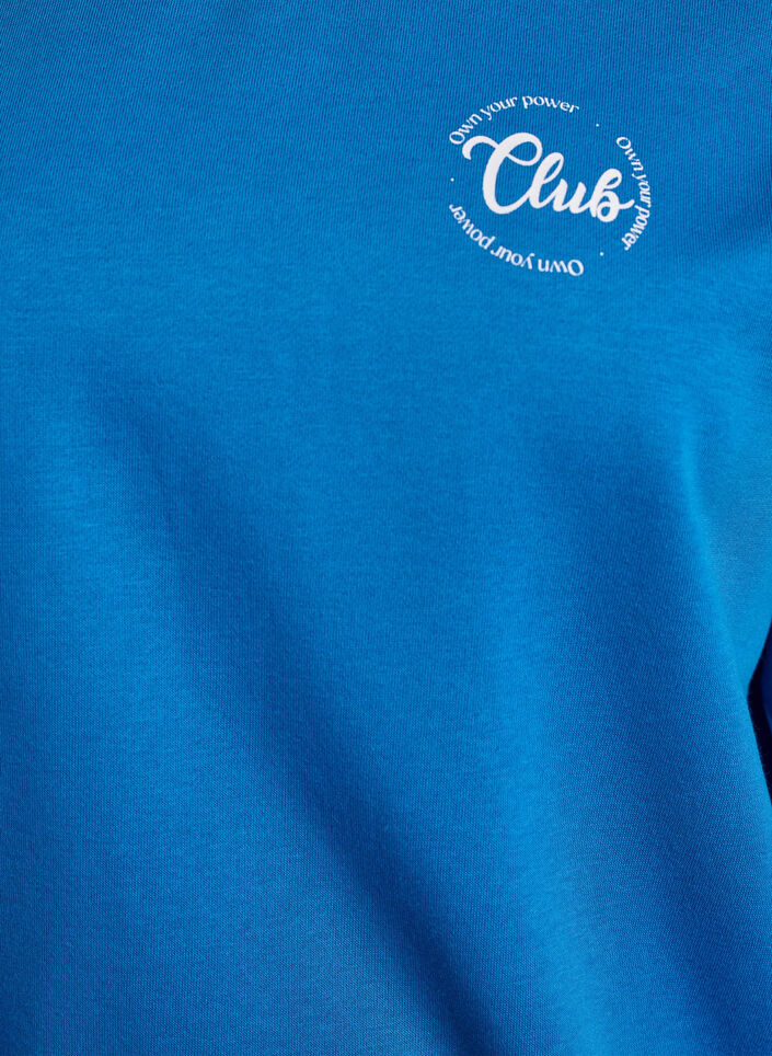 Sweatshirt with text print, Blue, Packshot image number 2