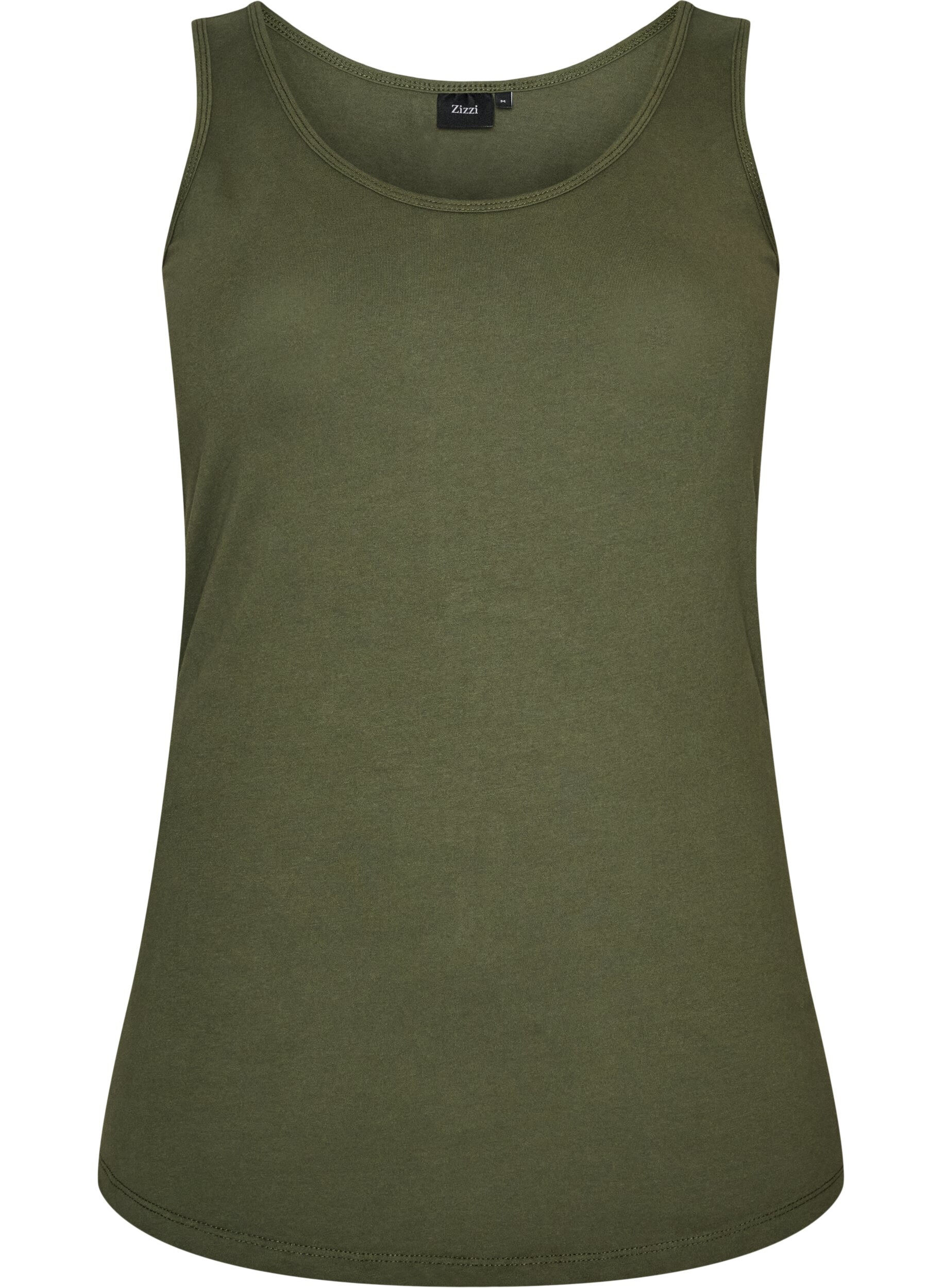 Solid color basic top in cotton