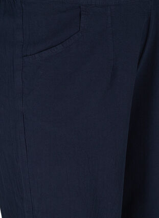 Loose culotte trousers in cotton, Night Sky, Packshot image number 2