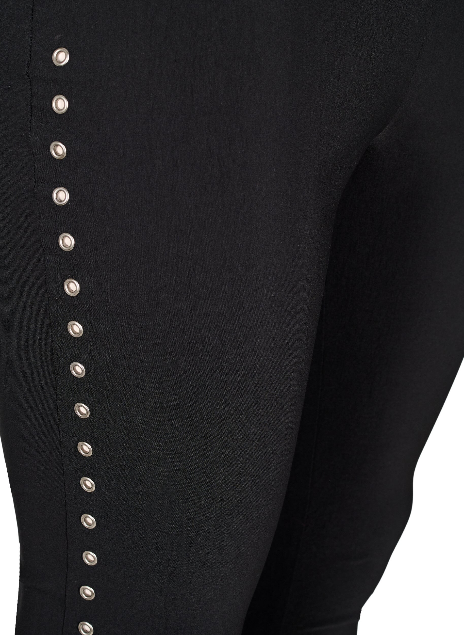 Zizzifashion Leggings with eyelets, Black, Packshot image number 3