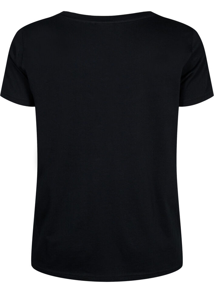 Training T-shirt with print, Black w. Graphics, Packshot image number 1