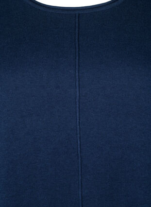 Knitted blouse in cotton-viscose blend, Dress Blues, Packshot image number 2