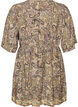 Viscose tunic with paisley print and tie-string, Yellow, Packshot image number 1
