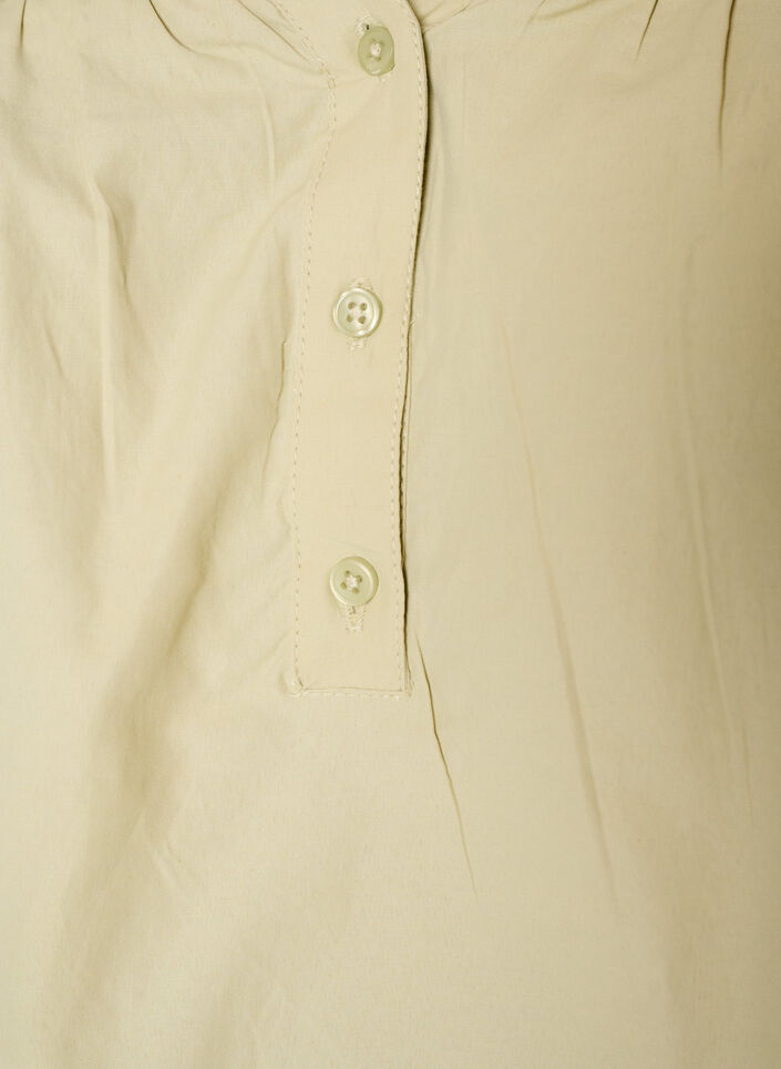 Blouse with smock and 3/4 sleeves, Green, Packshot image number 2