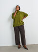 Turtleneck jumper with a loose fit, Green, Model image number 0